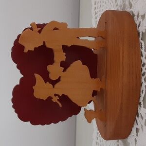 Valentine Plaque Standup Silhouette Boy Girl Dog Heart Love Valentine's Day